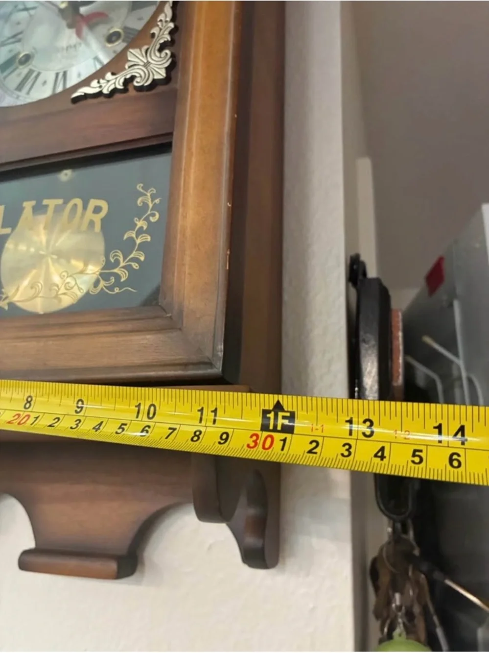 VintageAlaron Regulator Wall Clock in Warm Brown
